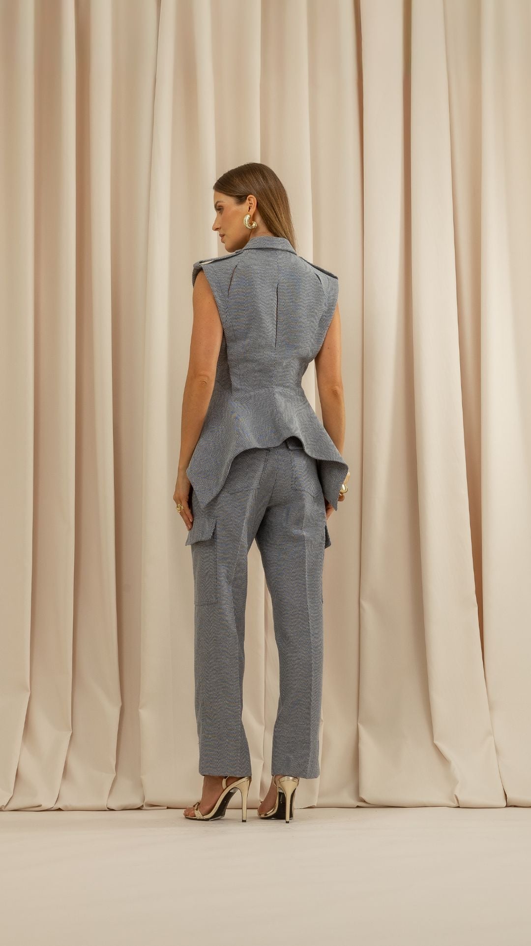 Blazer Sem Mangas Elise Indigo