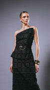 Saia Midi Louise Preto