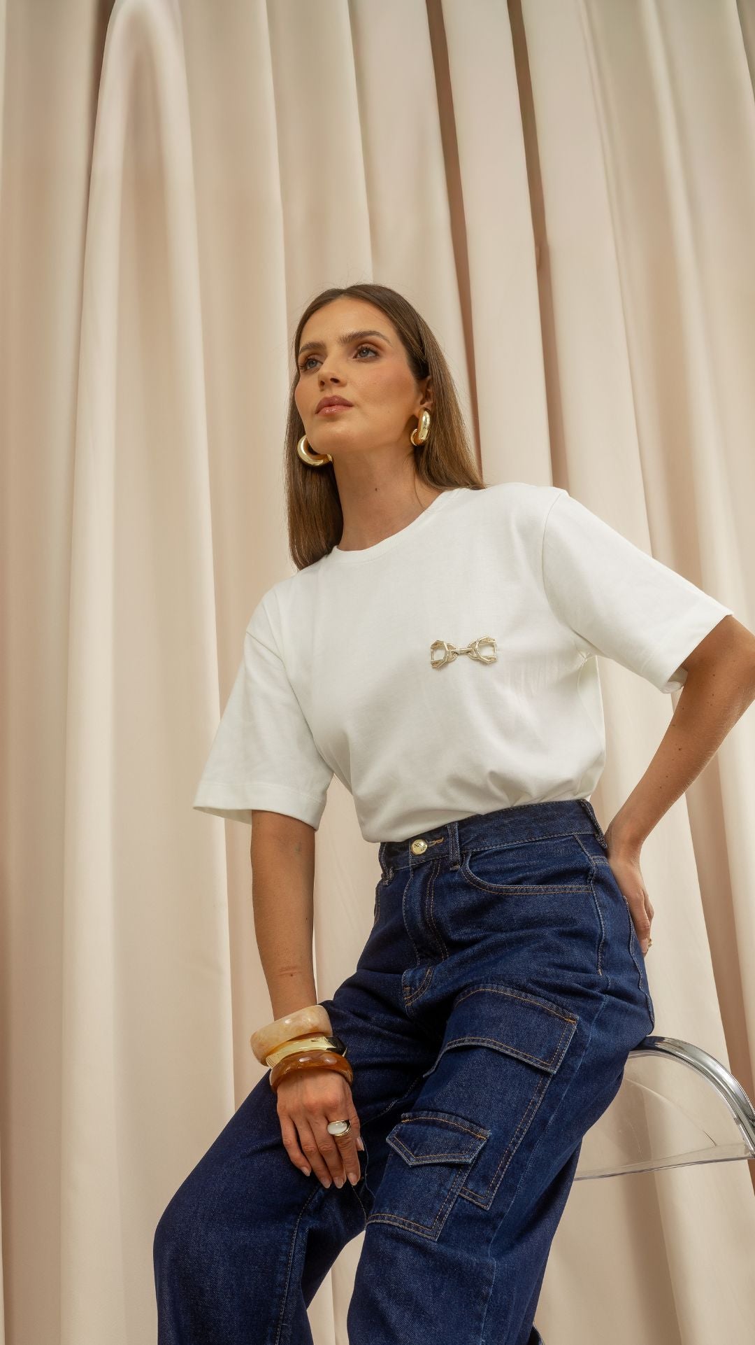Blusa Tshirt Ray ferragem Off White