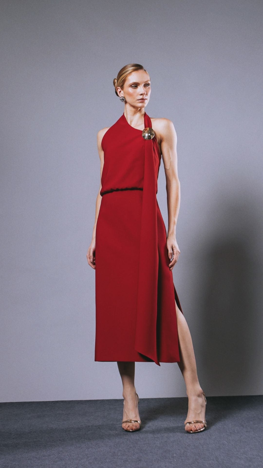 Vestido Midi Roe Red