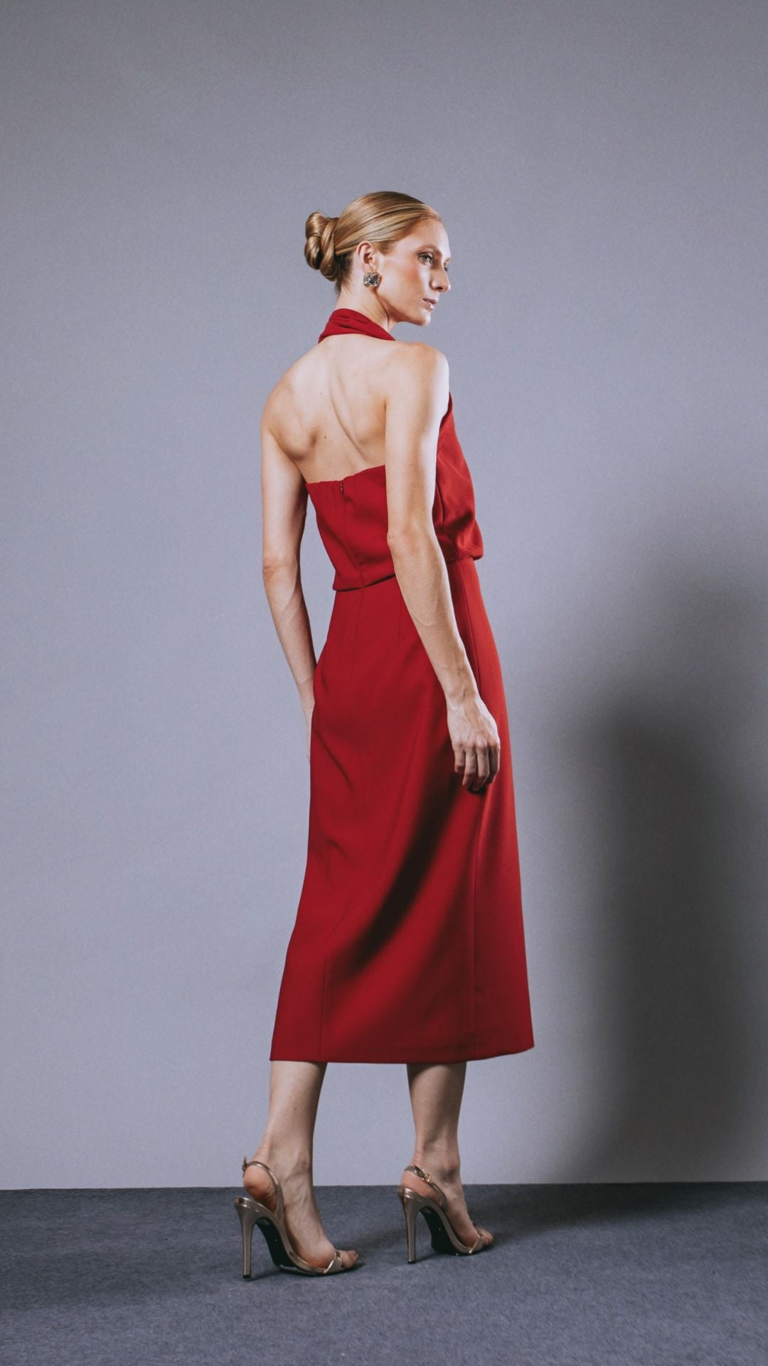 Vestido Midi Roe Red