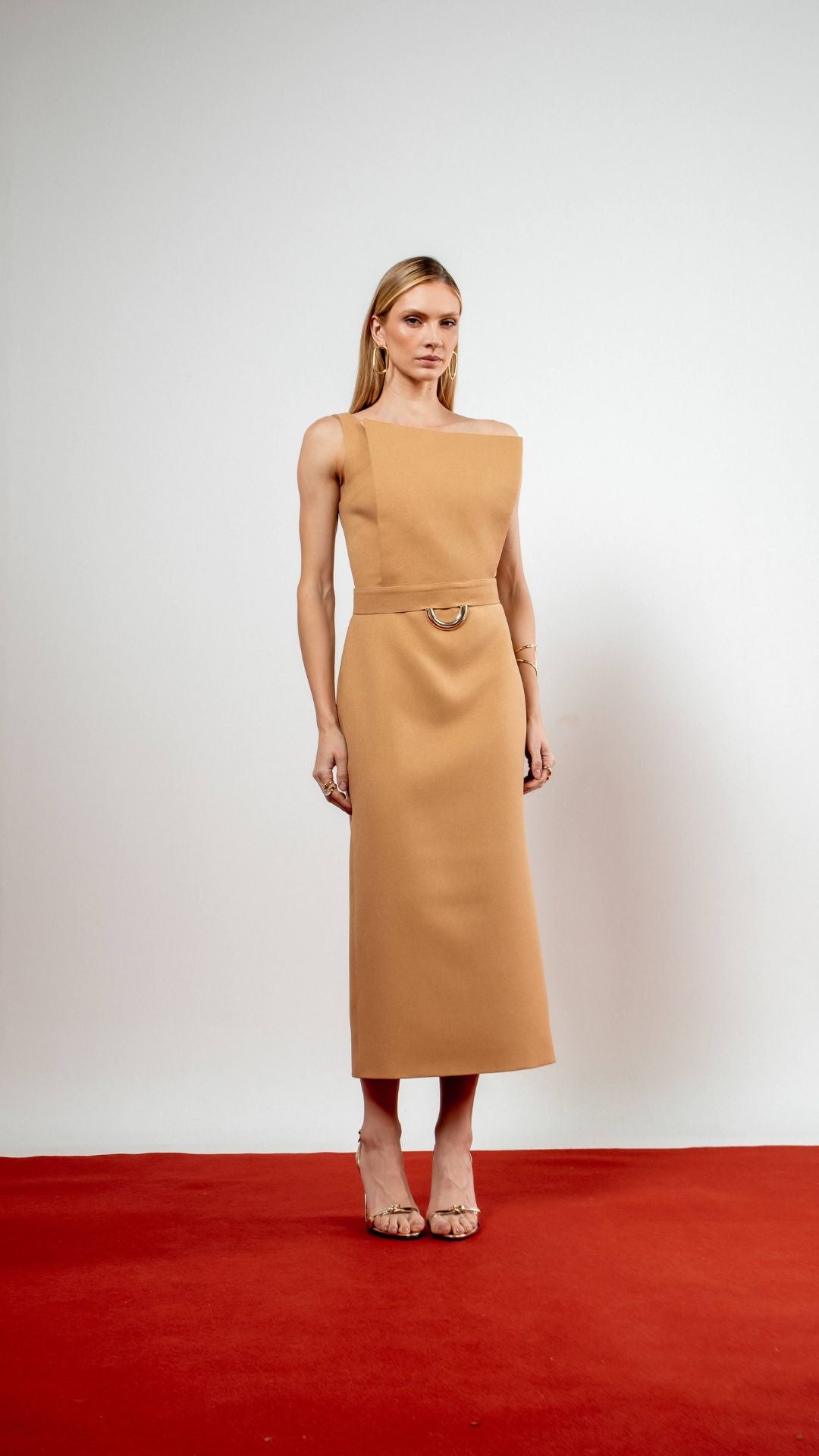 Vestido Midi Maya Latte