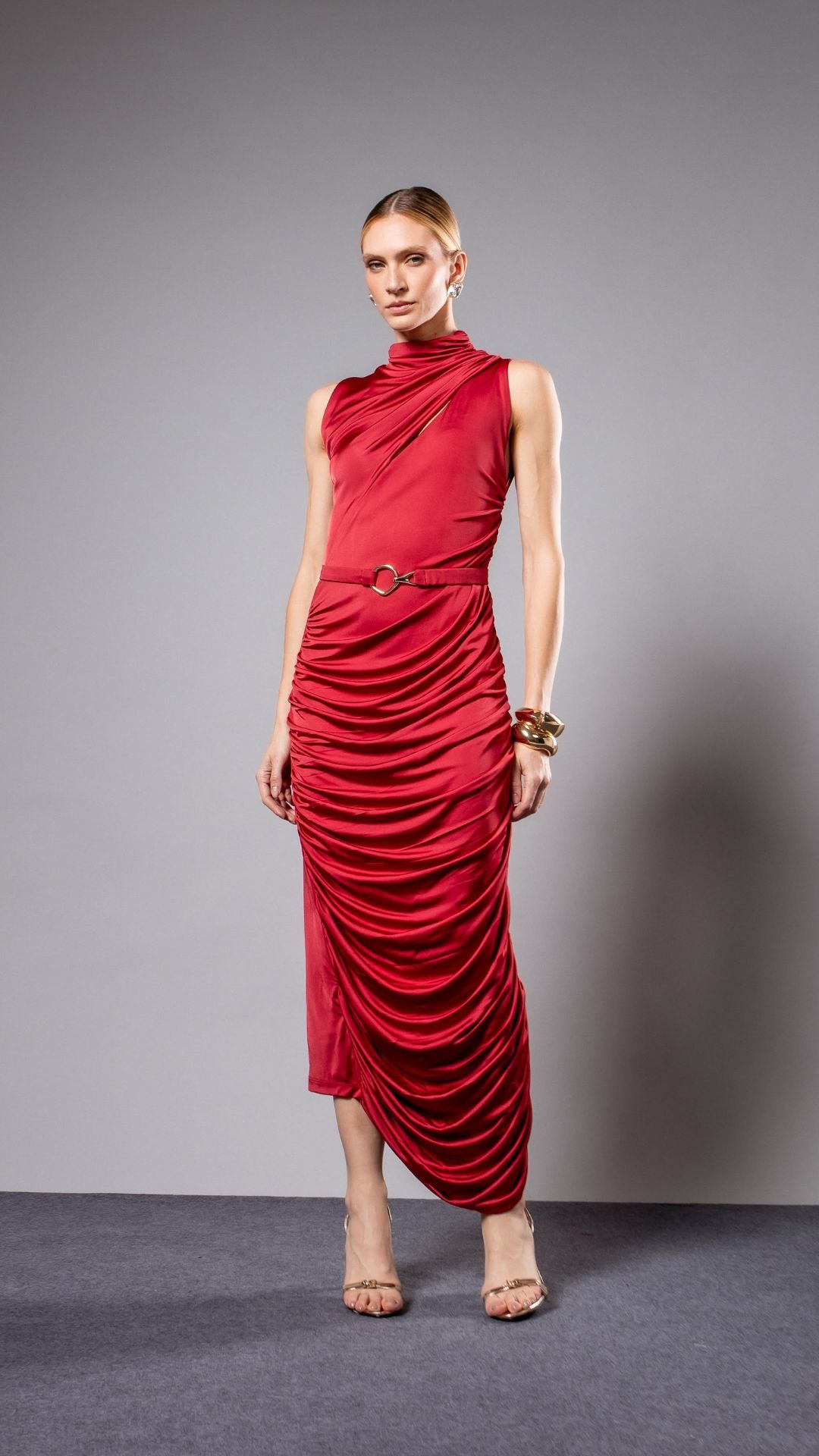 Vestido Midi Beca Red