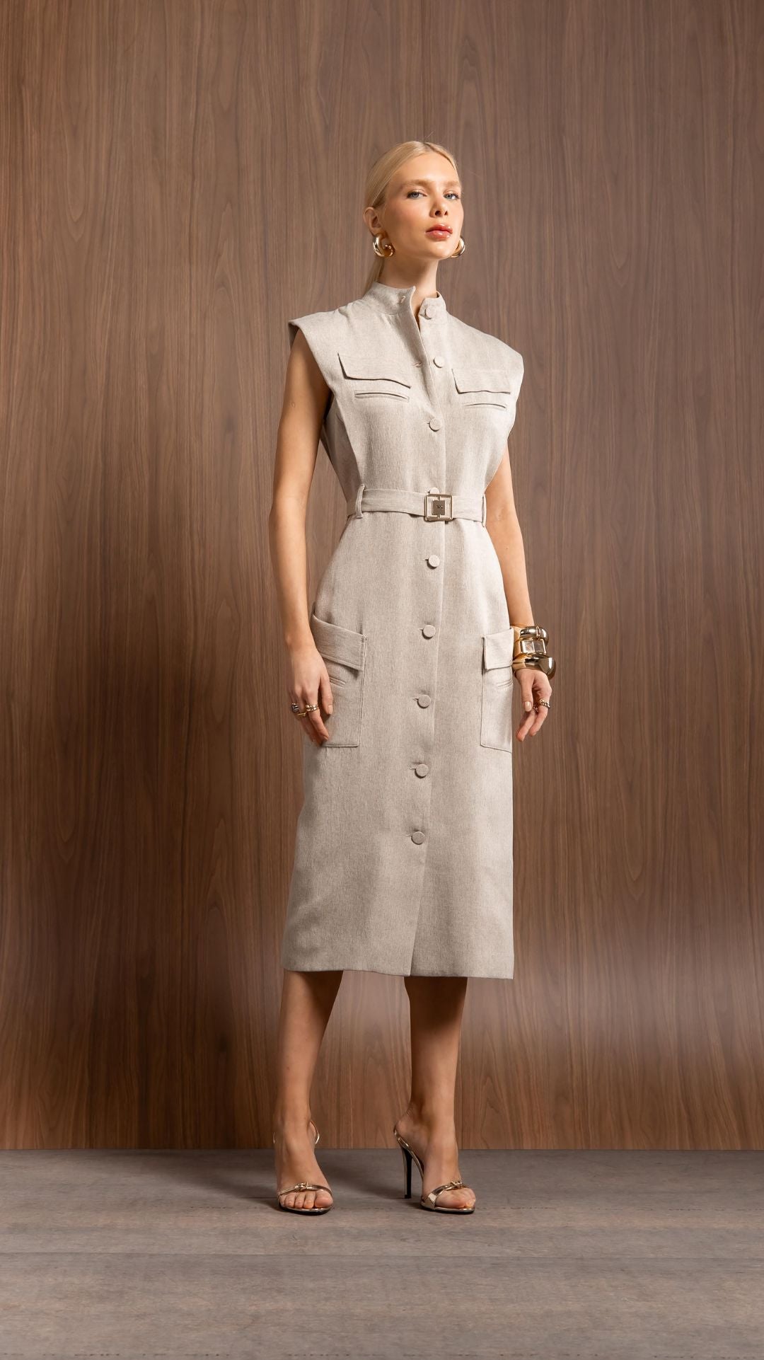 Vestido midi Angeline