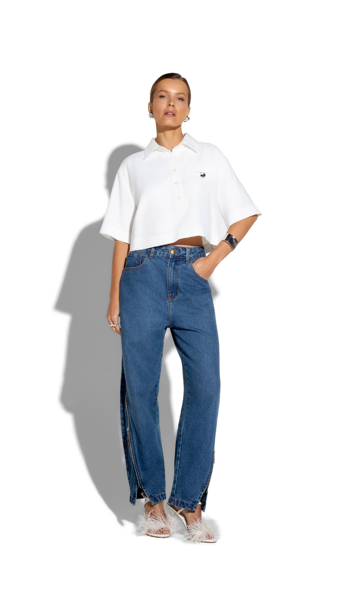Calça Jeans Barrel Violetta