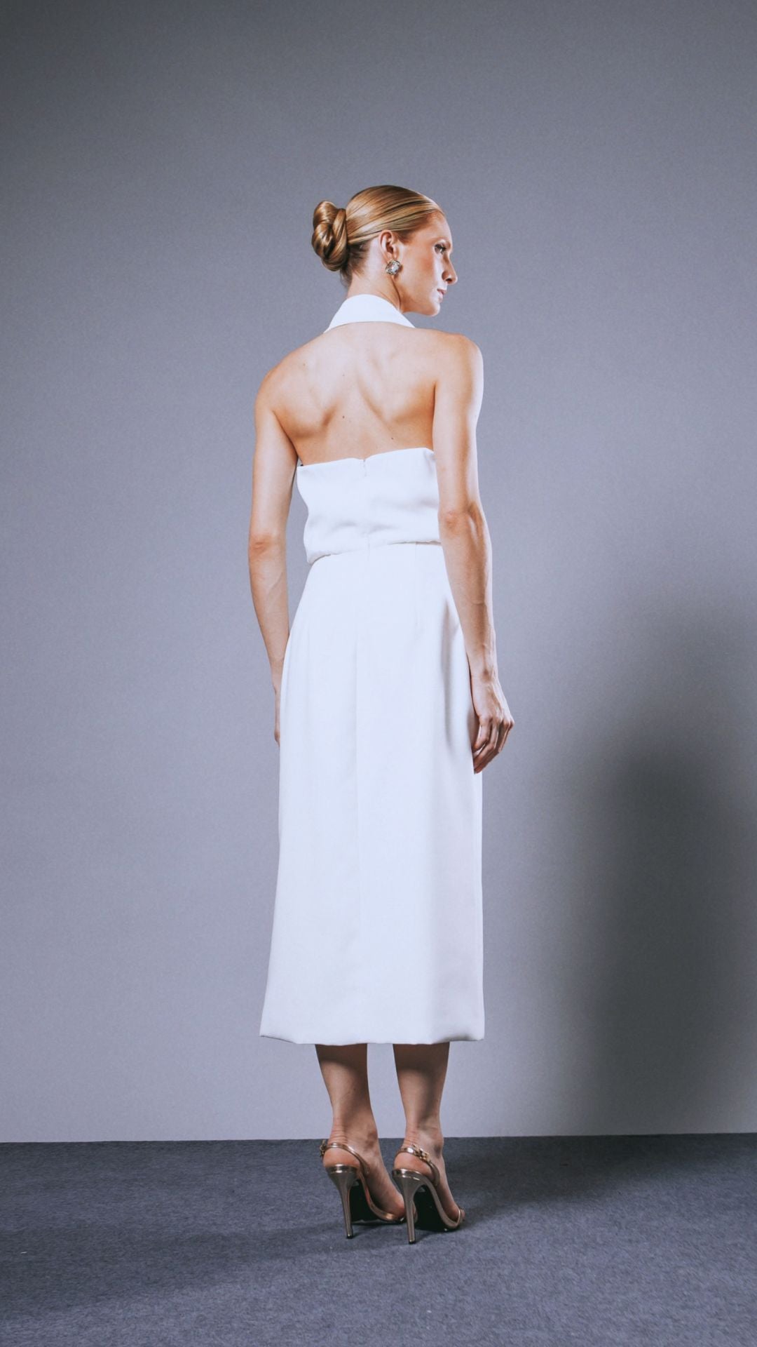 Vestido Midi Roe Off White