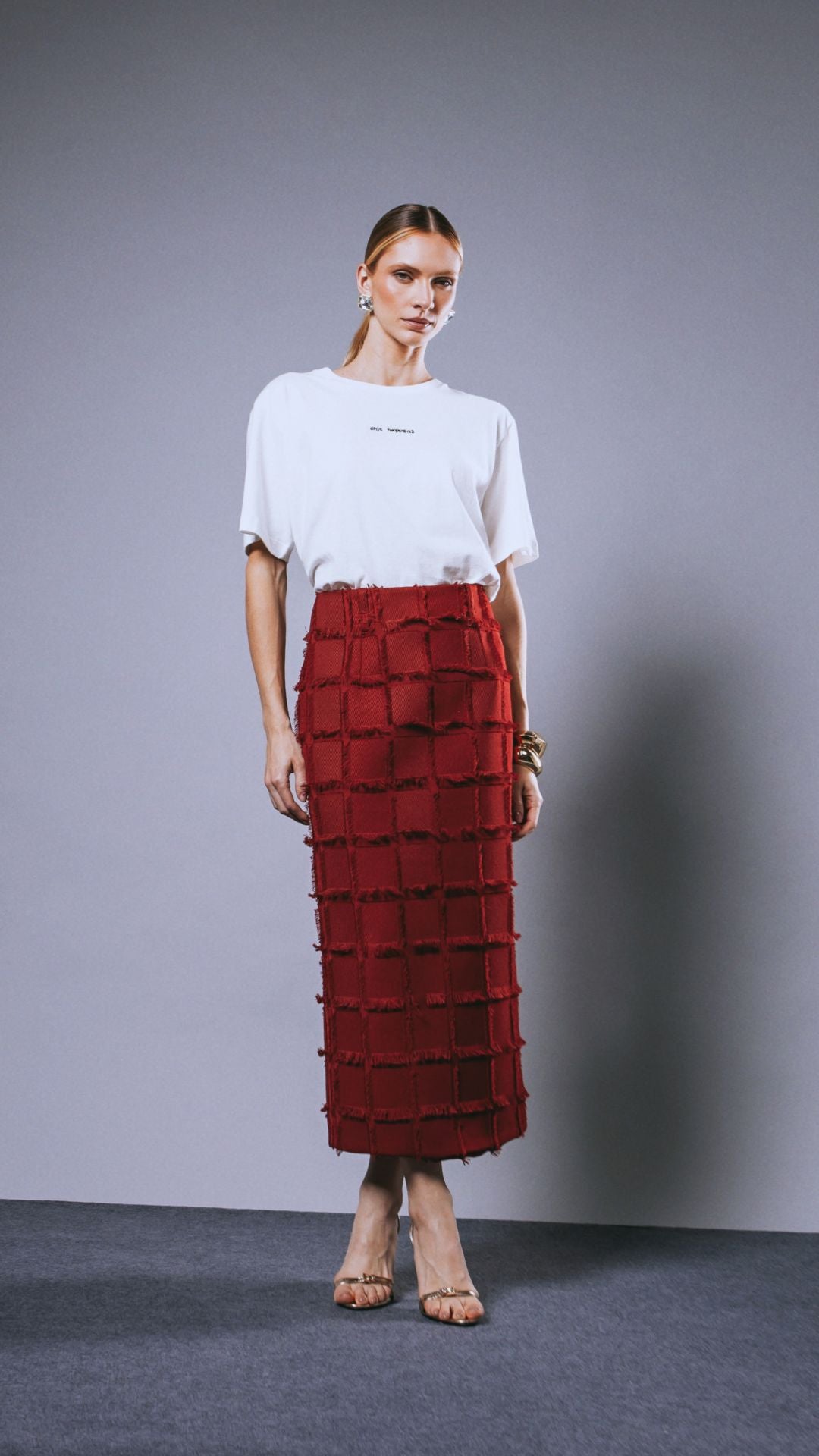 Saia Midi Louise Red