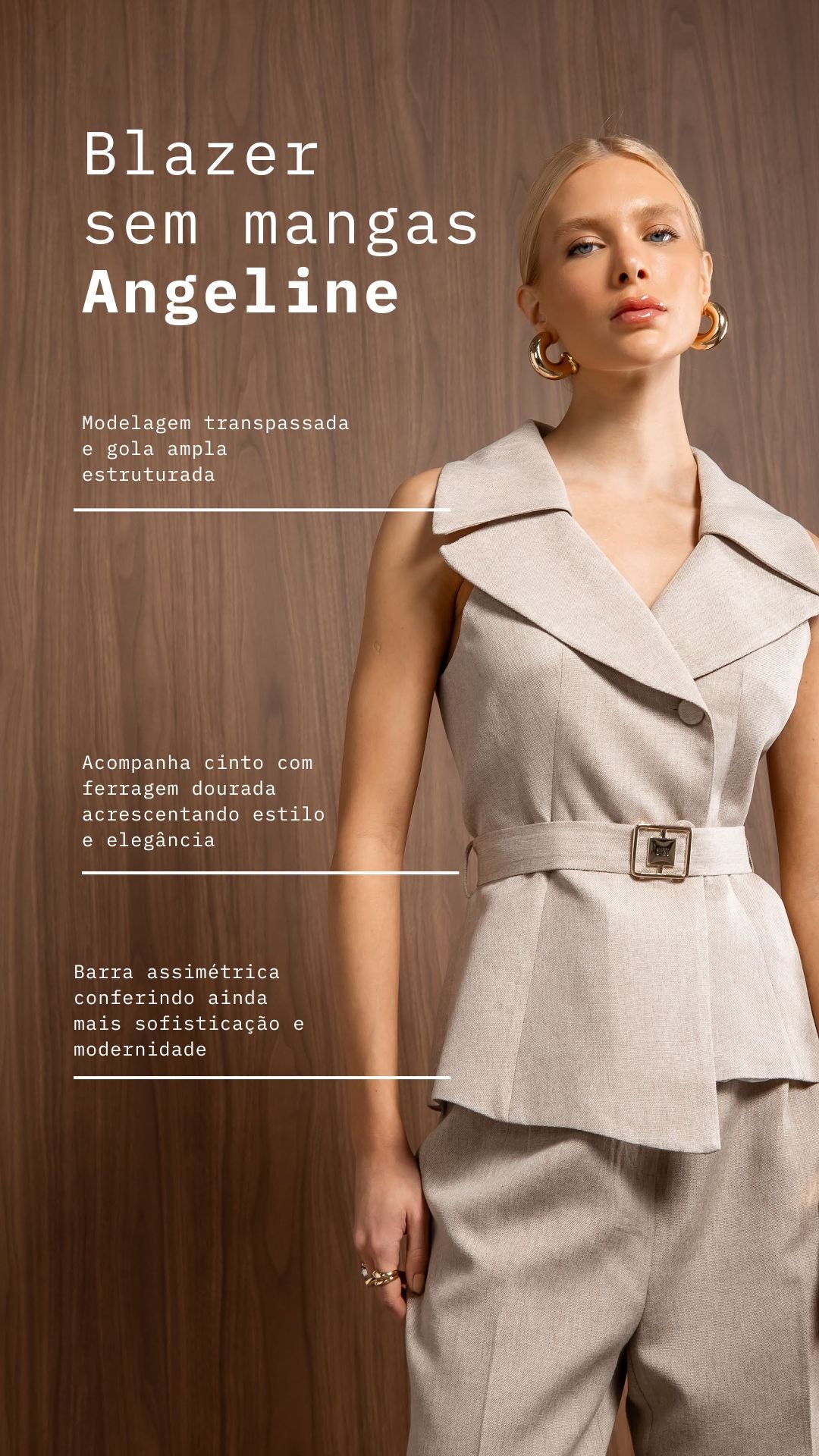 Blazer sem manga Angeline