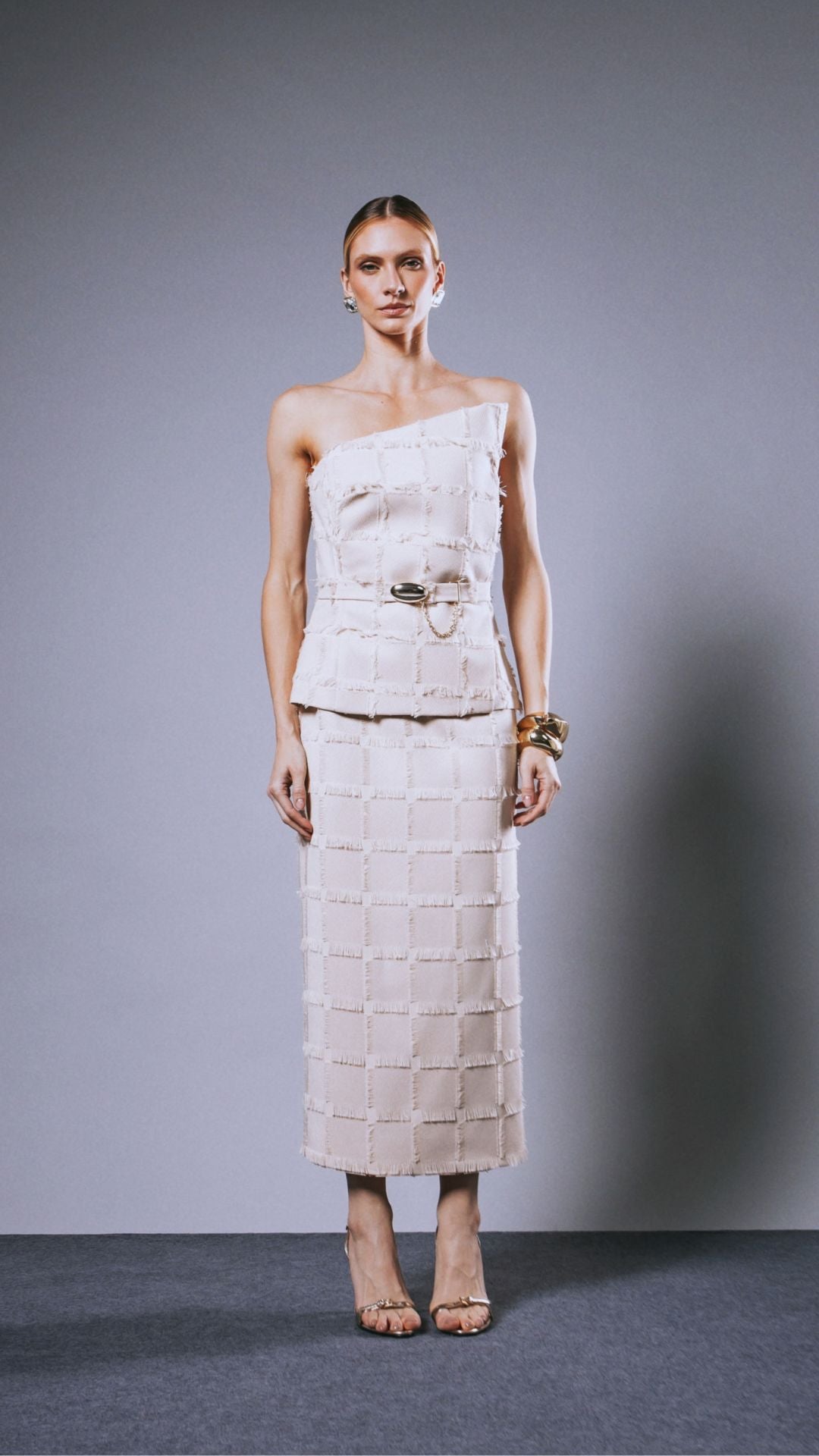 Saia Midi Louise Palha