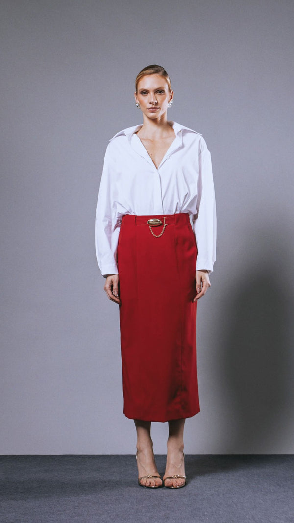 Saia Midi Roe Red