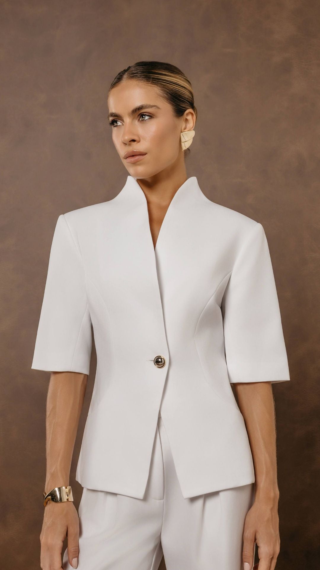Blazer manga curta Nancy Off White