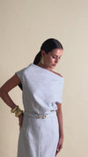 Vestido Midi Ray Off White